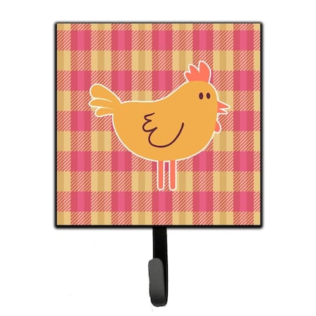 Jensendistributionservices Chicken Hen on Gingham Leash or Key Holder MI1654964